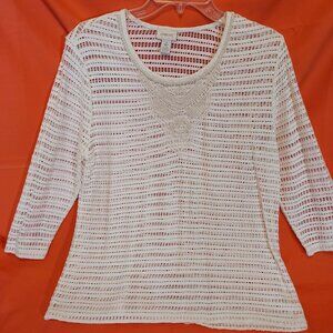 WHITE POLLOVER LACY COVERUP